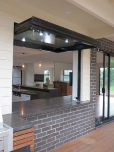 Lift up kitchen servery window